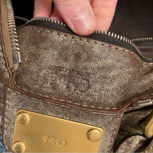 Chloe brown metallic paddington satchel bag rare - Picture 12 of 16